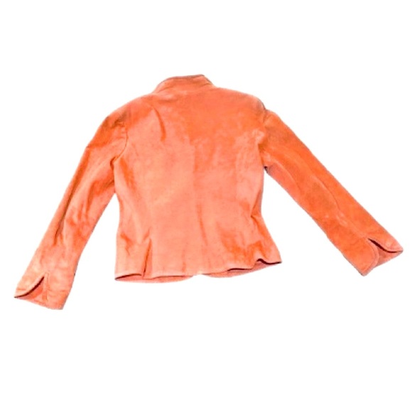 🧥🍊 STUDIO by LIZ CLAIBORNE Vintage Suede Blazer | Y2K Mango Minimalist Sz 12 - Picture 3 of 9